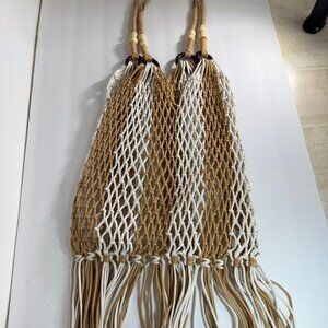 Macramé Shoulder Bag with Tassels , great work, handmade